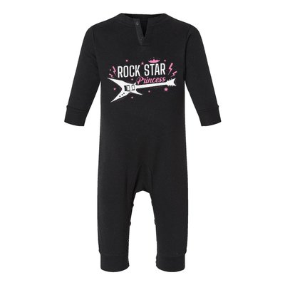 Rock Star Princess Guitar Music Infant Fleece One Piece