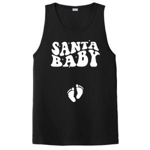 Retro Santa Pregnancy Announcet Christmas Pregnancy Gift PosiCharge Competitor Tank