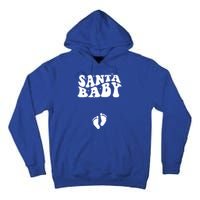 Retro Santa Pregnancy Announcet Christmas Pregnancy Gift Tall Hoodie