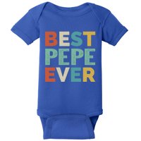 Retro Style Presents For Pepe Vintage Funny Best Pepe Ever Gift Baby Bodysuit