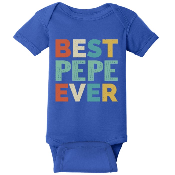 Retro Style Presents For Pepe Vintage Funny Best Pepe Ever Gift Baby Bodysuit