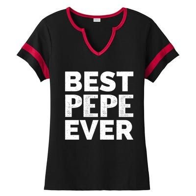 Retro Style Presents For Pepe Vintage Funny Best Pepe Ever Meaningful Gift Ladies Halftime Notch Neck Tee