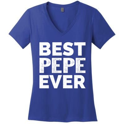 Retro Style Presents For Pepe Vintage Funny Best Pepe Ever Meaningful Gift Women's V-Neck T-Shirt