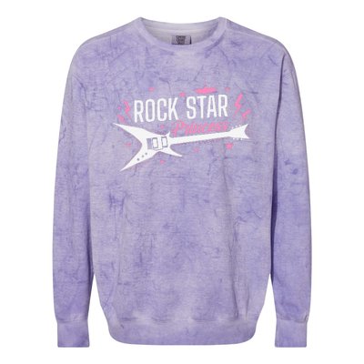 Rock Star Princess Guitar Music Colorblast Crewneck Sweatshirt