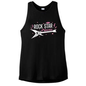 Rock Star Princess Guitar Music Ladies PosiCharge Tri-Blend Wicking Tank