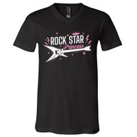 Rock Star Princess Guitar Music V-Neck T-Shirt