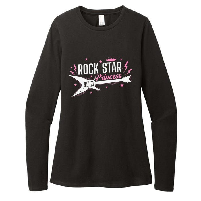 Rock Star Princess Guitar Music Womens CVC Long Sleeve Shirt