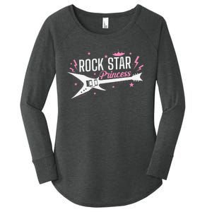 Rock Star Princess Guitar Music Women's Perfect Tri Tunic Long Sleeve Shirt