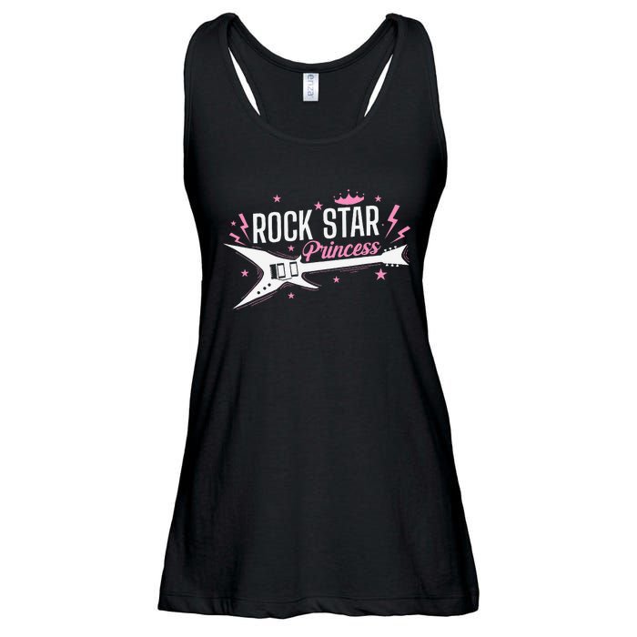 Rock Star Princess Guitar Music Ladies Essential Flowy Tank