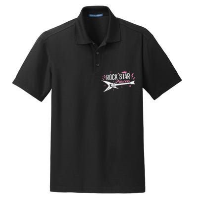 Rock Star Princess Guitar Music Dry Zone Grid Polo