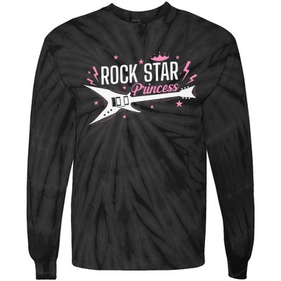 Rock Star Princess Guitar Music Tie-Dye Long Sleeve Shirt