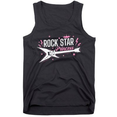 Rock Star Princess Guitar Music Tank Top