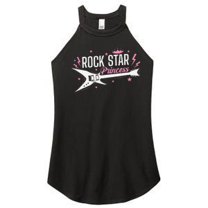 Rock Star Princess Guitar Music Women's Perfect Tri Rocker Tank