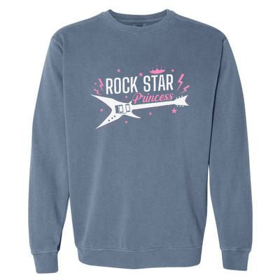 Rock Star Princess Guitar Music Garment-Dyed Sweatshirt