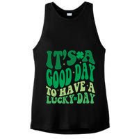 Retro St Patricks Day Irish Its A Good Day To Have A Lucky Day Ladies PosiCharge Tri-Blend Wicking Tank
