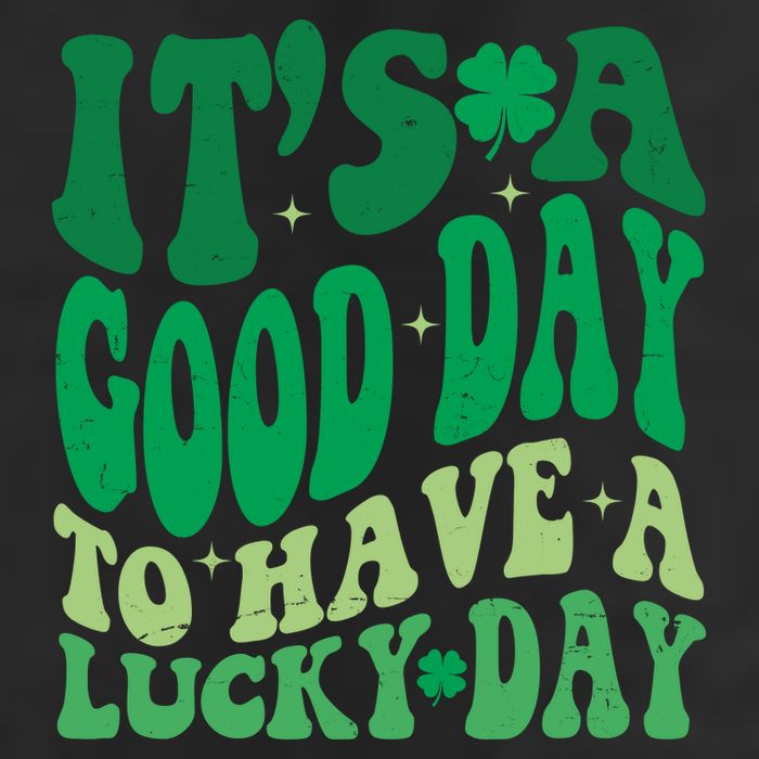Retro St Patricks Day Irish Its A Good Day To Have A Lucky Day 7 Panel Mesh Trucker Snapback Hat