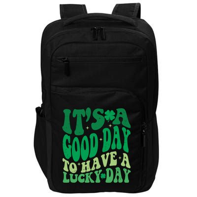 Retro St Patricks Day Irish Its A Good Day To Have A Lucky Day Impact Tech Backpack