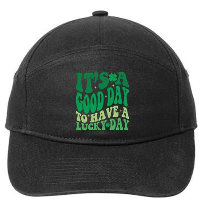 Retro St Patricks Day Irish Its A Good Day To Have A Lucky Day 7-Panel Snapback Hat