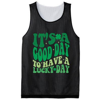 Retro St Patricks Day Irish Its A Good Day To Have A Lucky Day Mesh Reversible Basketball Jersey Tank
