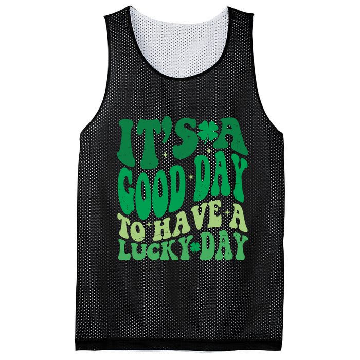 Retro St Patricks Day Irish Its A Good Day To Have A Lucky Day Mesh Reversible Basketball Jersey Tank