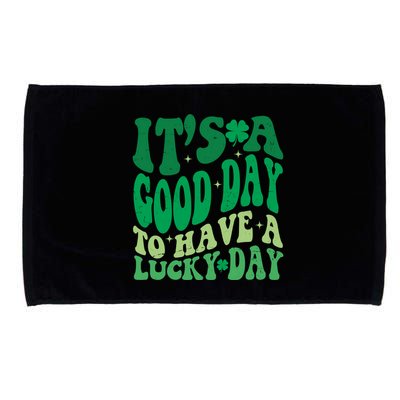 Retro St Patricks Day Irish Its A Good Day To Have A Lucky Day Microfiber Hand Towel