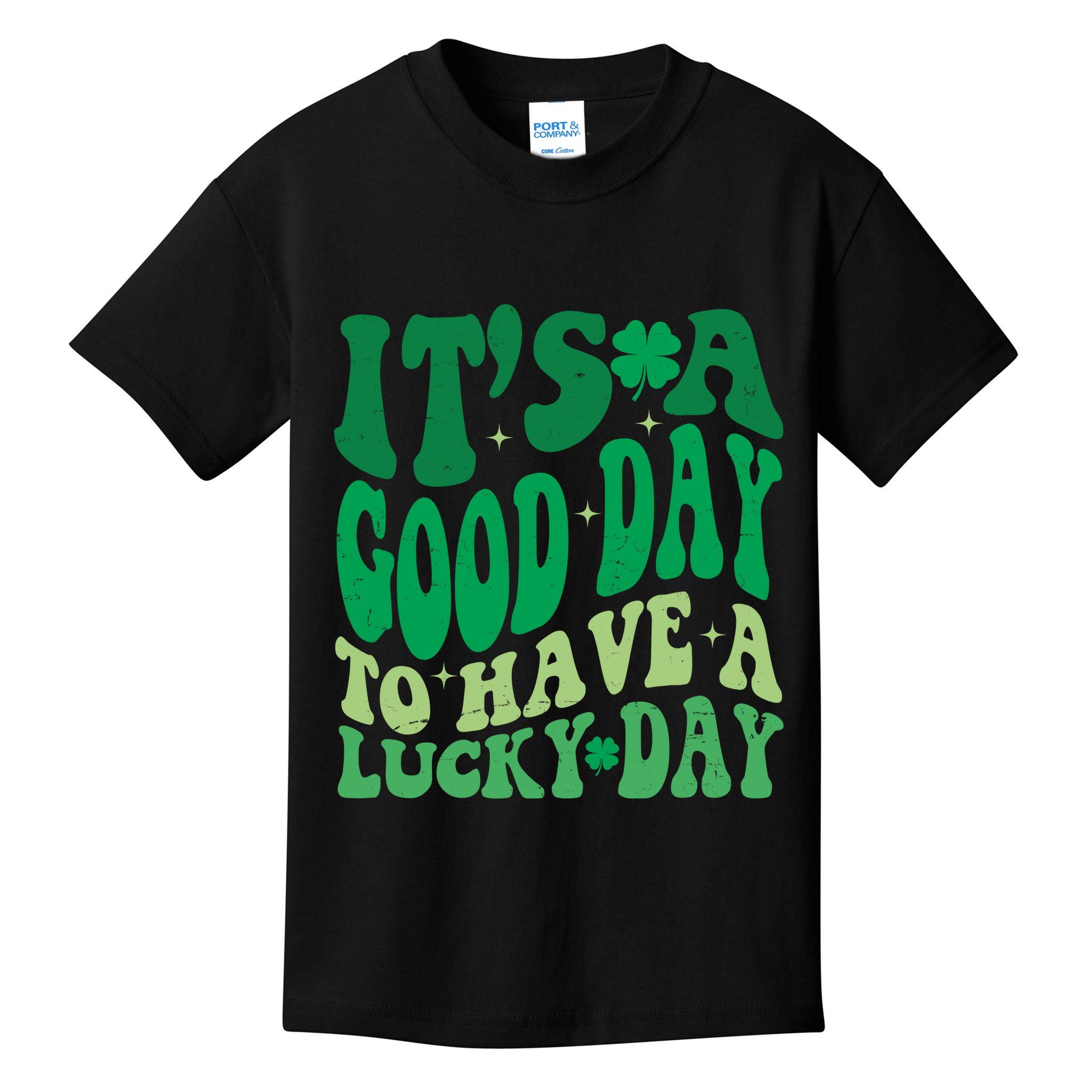 Retro St Patricks Day Irish Its A Good Day To Have A Lucky Day Kids T-Shirt