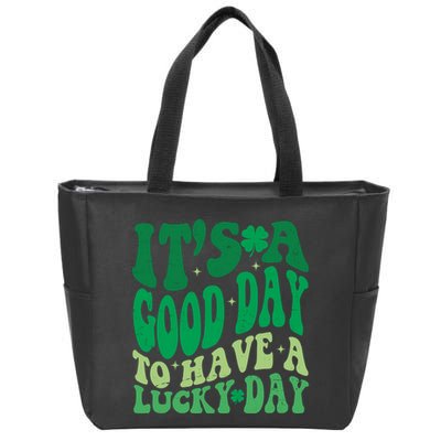 Retro St Patricks Day Irish Its A Good Day To Have A Lucky Day Zip Tote Bag