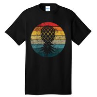 Retro Sunset Pineapple Swinger Upside Tropical Summer Fruit Tall T-Shirt