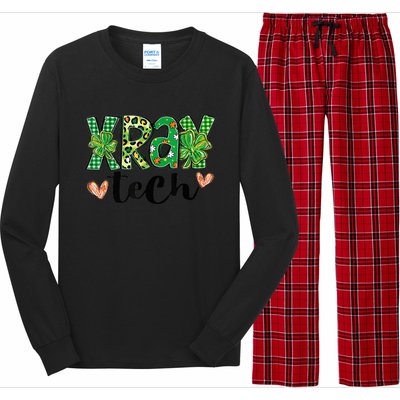 Radiology St. PatrickS Day Xray Tech Leopard Shamrock Long Sleeve Pajama Set