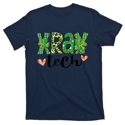 Radiology St. PatrickS Day Xray Tech Leopard Shamrock T-Shirt