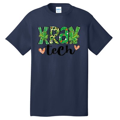 Radiology St. PatrickS Day Xray Tech Leopard Shamrock Tall T-Shirt