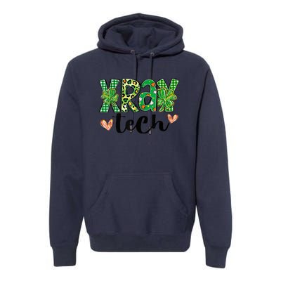 Radiology St. PatrickS Day Xray Tech Leopard Shamrock Premium Hoodie