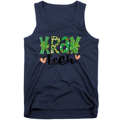 Radiology St. PatrickS Day Xray Tech Leopard Shamrock Tank Top