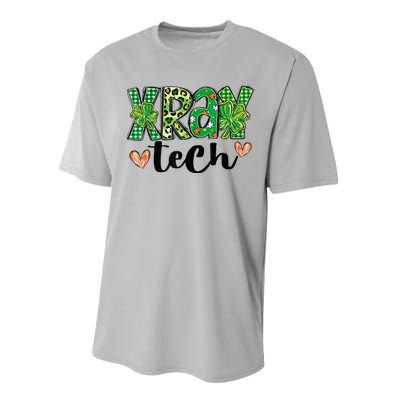 Radiology St. PatrickS Day Xray Tech Leopard Shamrock Performance Sprint T-Shirt