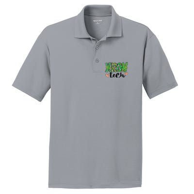 Radiology St. PatrickS Day Xray Tech Leopard Shamrock PosiCharge RacerMesh Polo