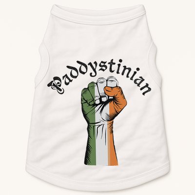 Retro Strong Paddystinian Irish Palestine Flag Doggie Tank