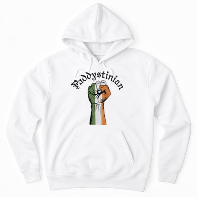 Retro Strong Paddystinian Irish Palestine Flag Hoodie