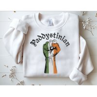 Retro Strong Paddystinian Irish Palestine Flag Sweatshirt