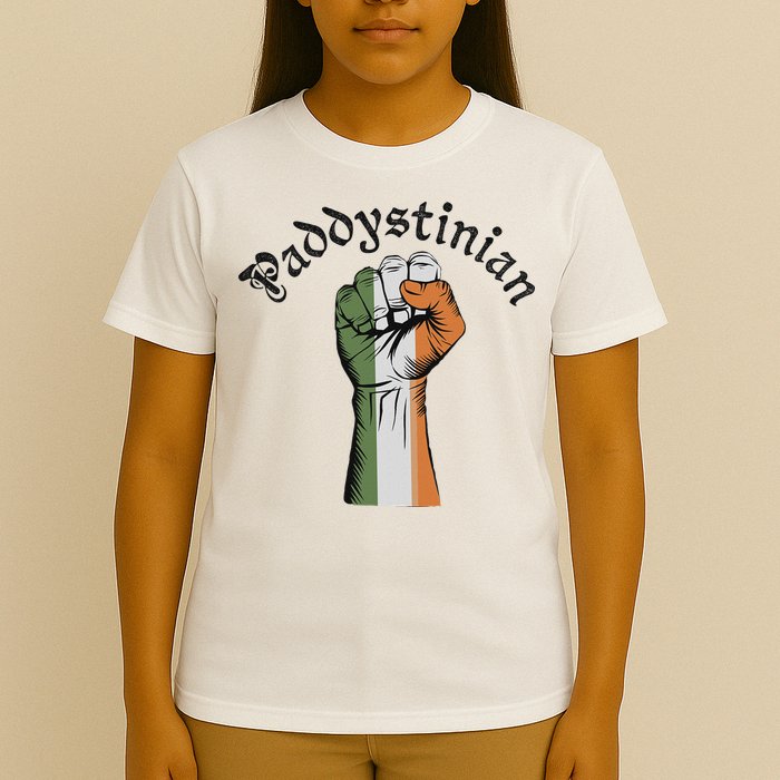 Retro Strong Paddystinian Irish Palestine Flag T-Shirt