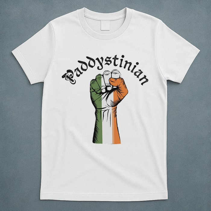 Retro Strong Paddystinian Irish Palestine Flag T-Shirt