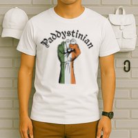 Retro Strong Paddystinian Irish Palestine Flag T-Shirt