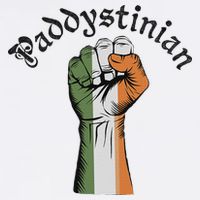 Retro Strong Paddystinian Irish Palestine Flag Button