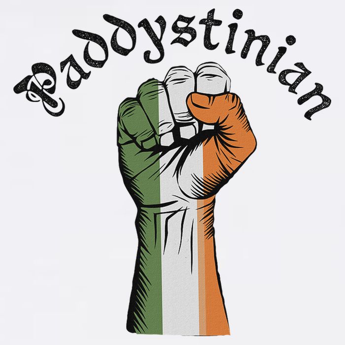 Retro Strong Paddystinian Irish Palestine Flag Button