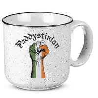 Retro Strong Paddystinian Irish Palestine Flag 15oz Campfire Ceramic Mug
