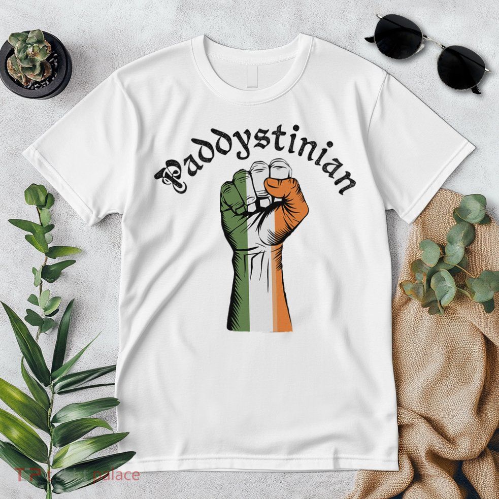 Retro Strong Paddystinian Irish Palestine Flag Premium T-Shirt