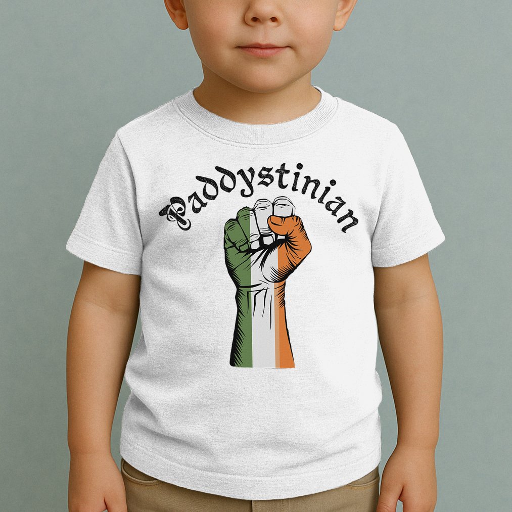 Retro Strong Paddystinian Irish Palestine Flag Toddler T-Shirt
