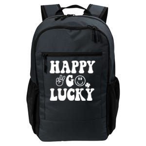 Retro St Patrick's Day Happy Go Lucky Shamrock Irish Clover Gift Daily Commute Backpack