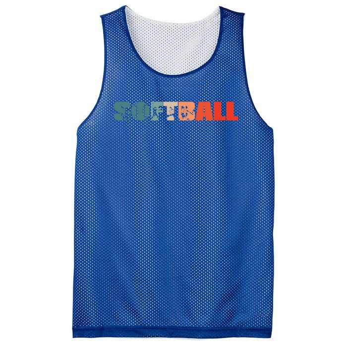 Retro Softball Player Vintage Pitcher Catcher Softball Great Gift Mesh Reversible Basketball Jersey Tank