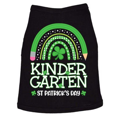 Rainbow St Patricks Day Kindergarten Teacher Wo Girl Doggie Tank