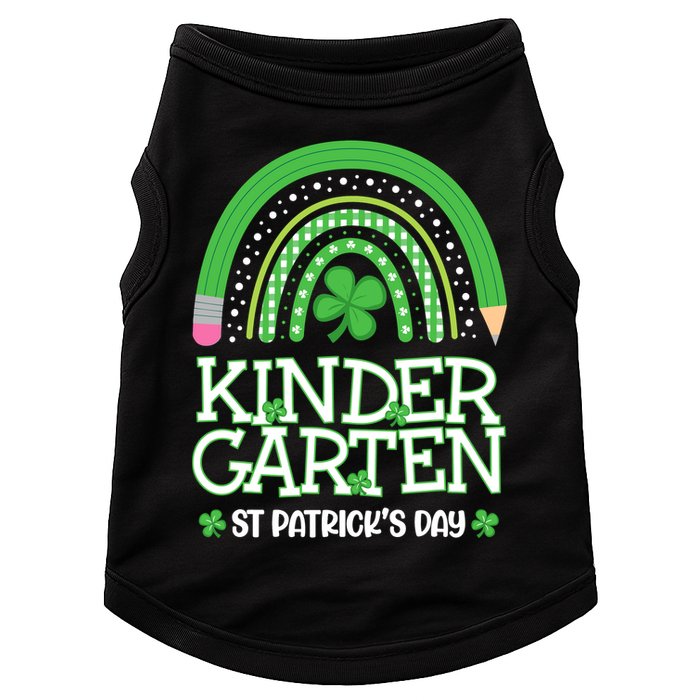 Rainbow St Patricks Day Kindergarten Teacher Wo Girl Doggie Tank